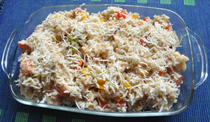 Smoked chicken and vegetable risotto - all done!